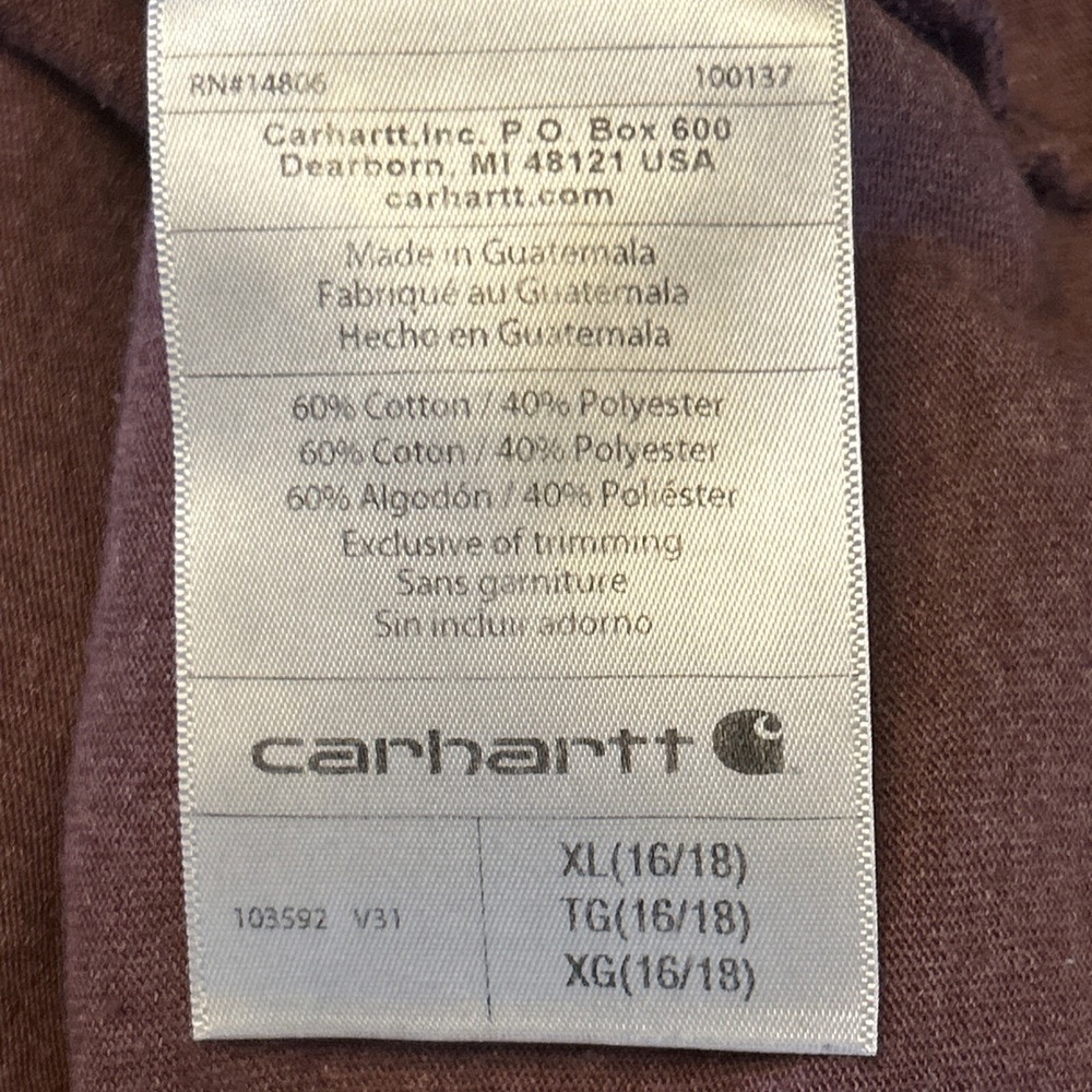 Carhartt (2021) Pink Spell Out T Shirt‎ XL (16-18) Loose Fit Women's RN14806 - Picture 4 of 8